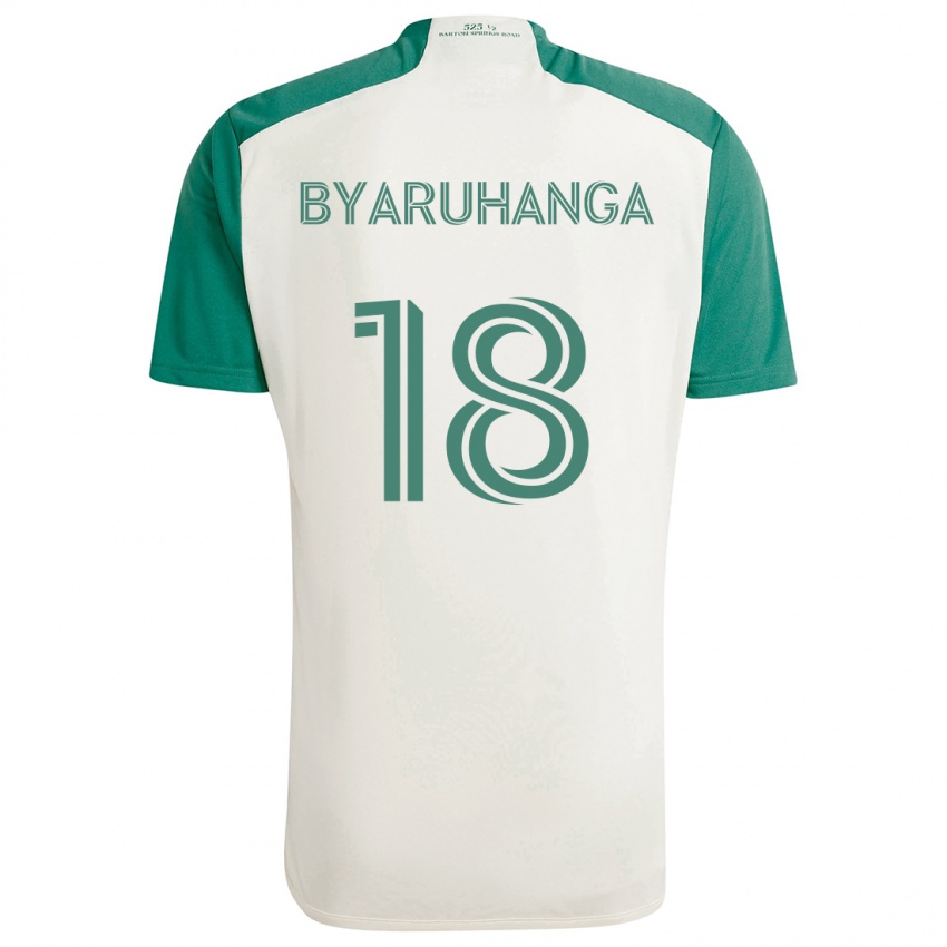 Niño Camiseta Bobosi Byaruhanga #18 Colores Tostados Verde 2ª Equipación 2024/25 La Camisa Argentina