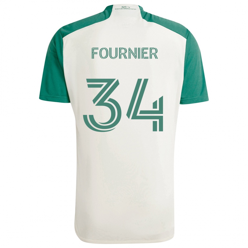 Niño Camiseta Drake Fournier #34 Colores Tostados Verde 2ª Equipación 2024/25 La Camisa Argentina