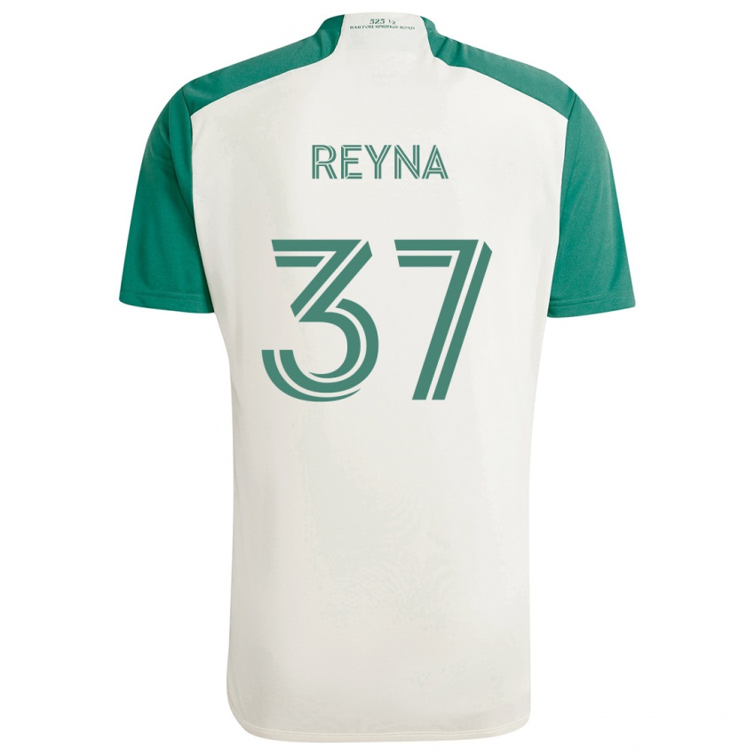 Niño Camiseta Joah Reyna #37 Colores Tostados Verde 2ª Equipación 2024/25 La Camisa Argentina