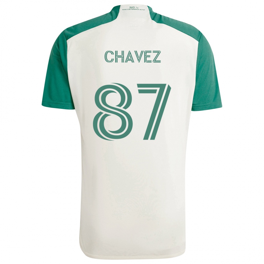 Niño Camiseta Alfonso Ocampo-Chávez #87 Colores Tostados Verde 2ª Equipación 2024/25 La Camisa Argentina