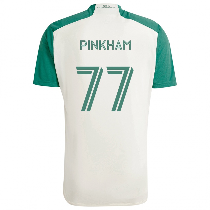 Niño Camiseta Chris Pinkham #77 Colores Tostados Verde 2ª Equipación 2024/25 La Camisa Argentina