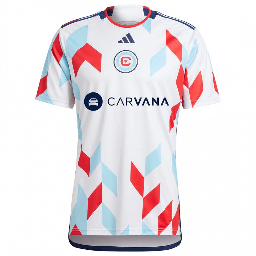 Niño Camiseta Eric Leonard #50 Blanco Rojo Azul 2ª Equipación 2024/25 La Camisa Argentina