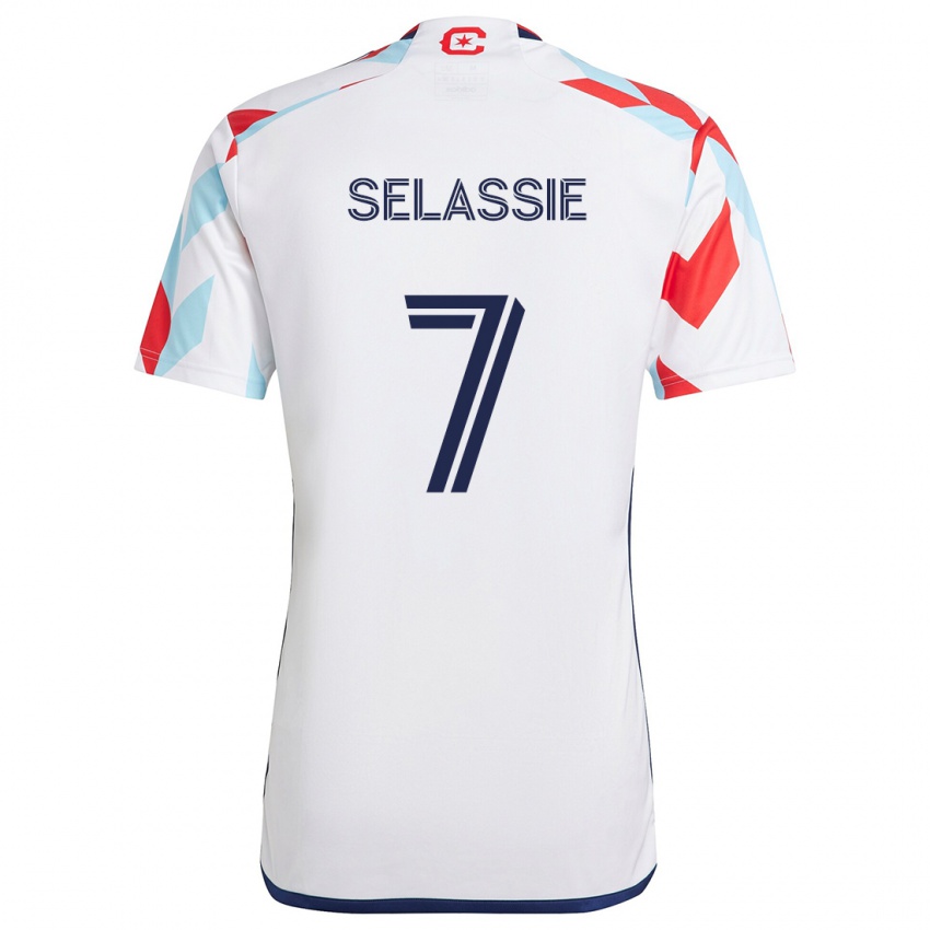 Niño Camiseta Maren Haile-Selassie #7 Blanco Rojo Azul 2ª Equipación 2024/25 La Camisa Argentina