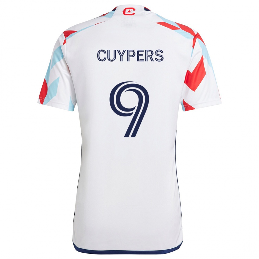 Niño Camiseta Hugo Cuypers #9 Blanco Rojo Azul 2ª Equipación 2024/25 La Camisa Argentina