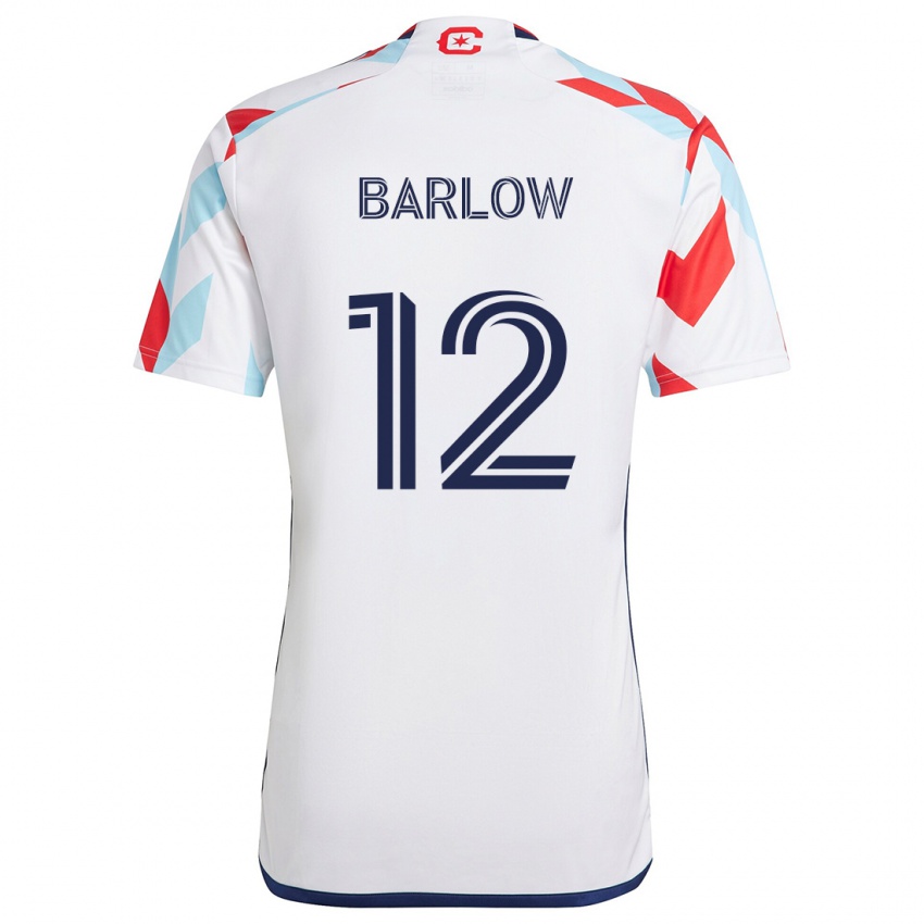 Niño Camiseta Tom Barlow #12 Blanco Rojo Azul 2ª Equipación 2024/25 La Camisa Argentina