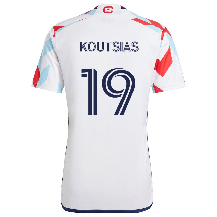 Niño Camiseta Georgios Koutsias #19 Blanco Rojo Azul 2ª Equipación 2024/25 La Camisa Argentina