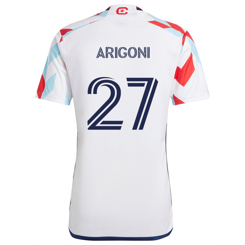 Niño Camiseta Allan Arigoni #27 Blanco Rojo Azul 2ª Equipación 2024/25 La Camisa Argentina