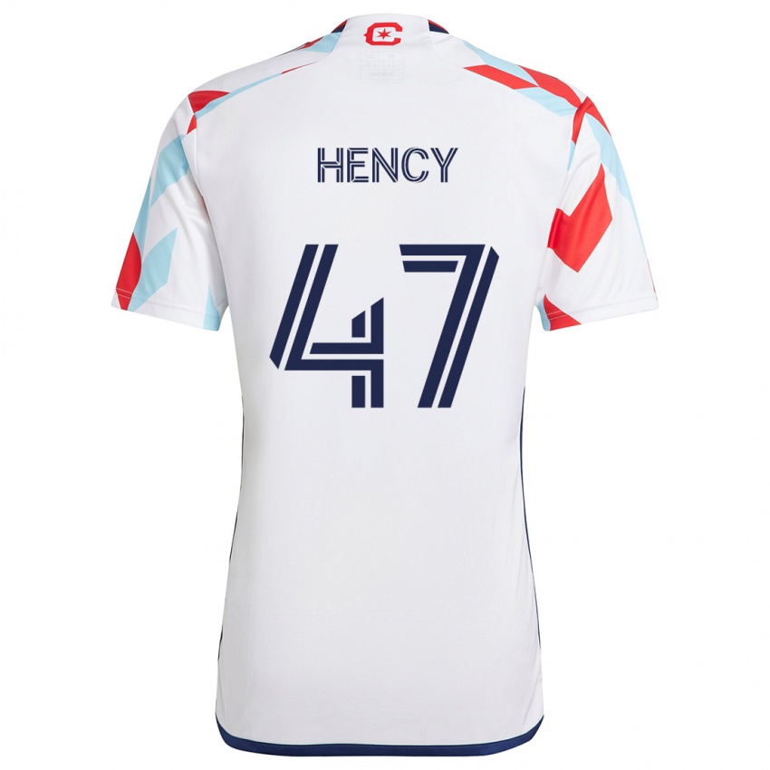 Niño Camiseta Billy Hency #47 Blanco Rojo Azul 2ª Equipación 2024/25 La Camisa Argentina