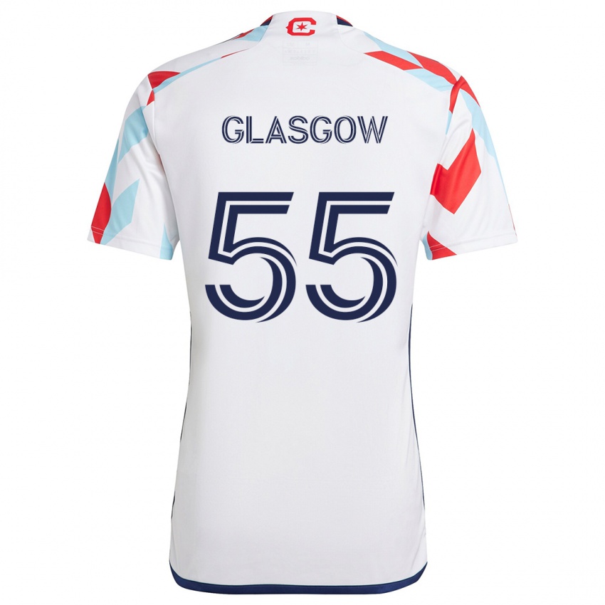 Niño Camiseta Omari Glasgow #55 Blanco Rojo Azul 2ª Equipación 2024/25 La Camisa Argentina