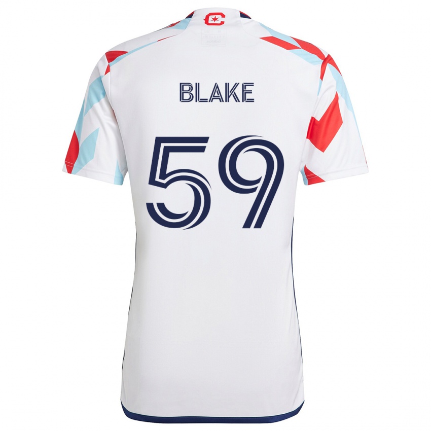 Niño Camiseta Romain Blake #59 Blanco Rojo Azul 2ª Equipación 2024/25 La Camisa Argentina