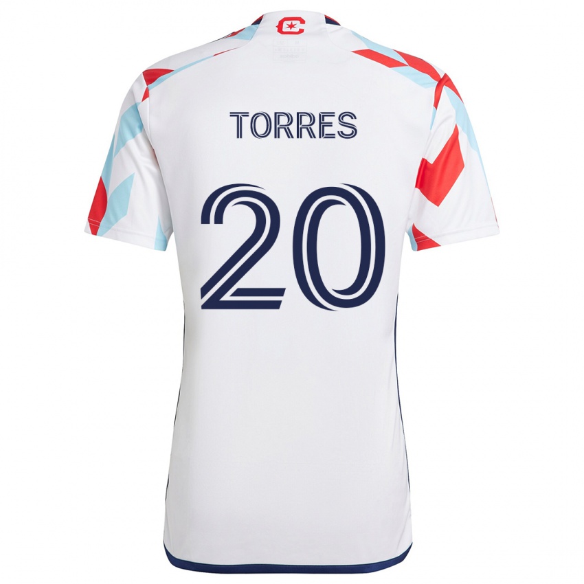 Niño Camiseta Jairo Torres #20 Blanco Rojo Azul 2ª Equipación 2024/25 La Camisa Argentina