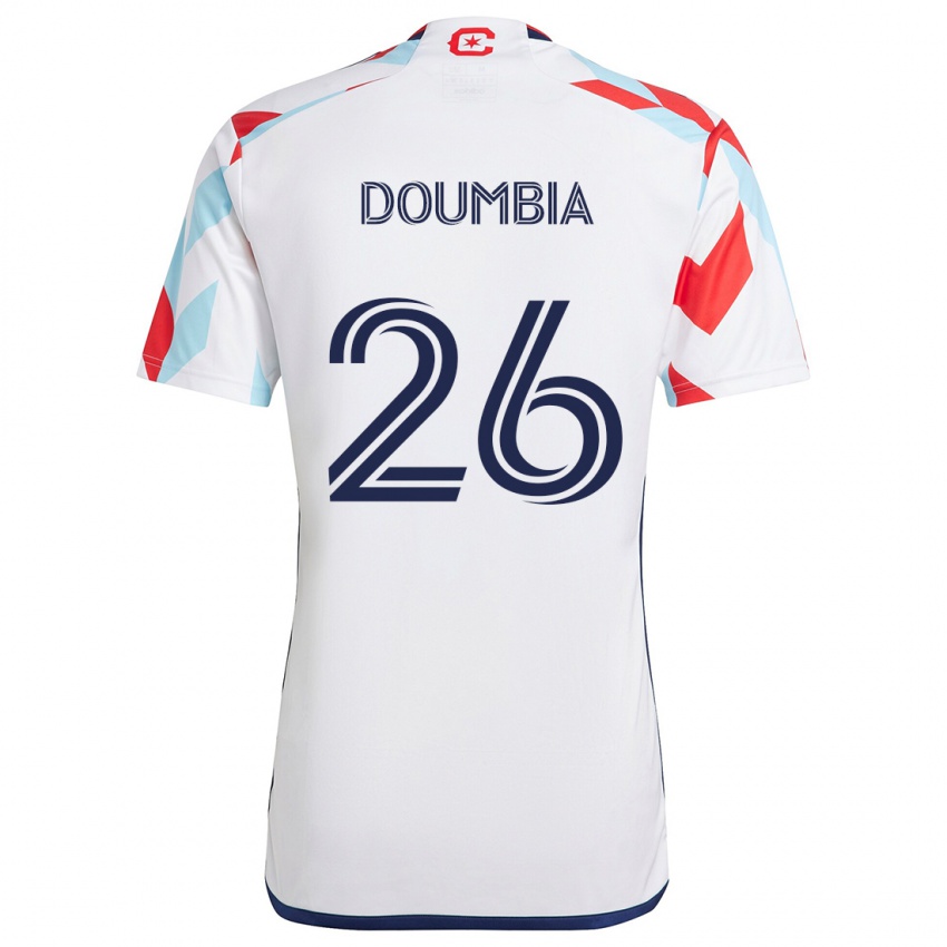 Niño Camiseta Ousmane Doumbia #26 Blanco Rojo Azul 2ª Equipación 2024/25 La Camisa Argentina