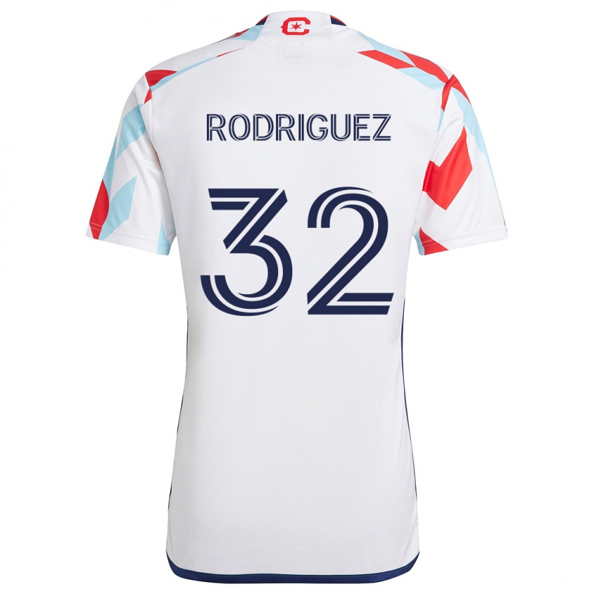 Niño Camiseta Missael Rodríguez #32 Blanco Rojo Azul 2ª Equipación 2024/25 La Camisa Argentina