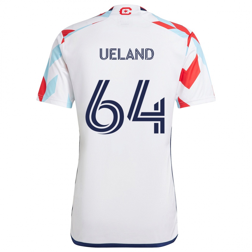 Niño Camiseta Andreas Ueland #64 Blanco Rojo Azul 2ª Equipación 2024/25 La Camisa Argentina