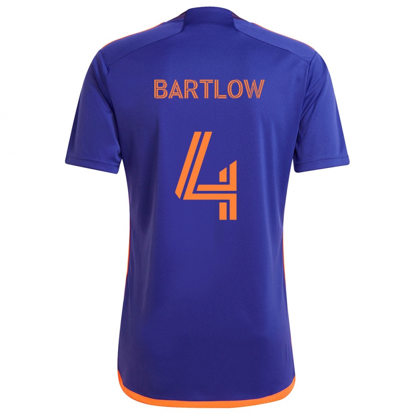 Niño Camiseta Ethan Bartlow #4 Púrpura Naranja 2ª Equipación 2024/25 La Camisa Argentina