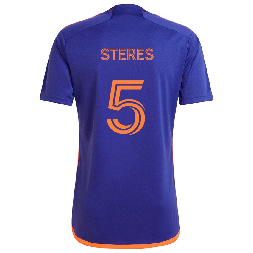 Niño Camiseta Daniel Steres #5 Púrpura Naranja 2ª Equipación 2024/25 La Camisa Argentina