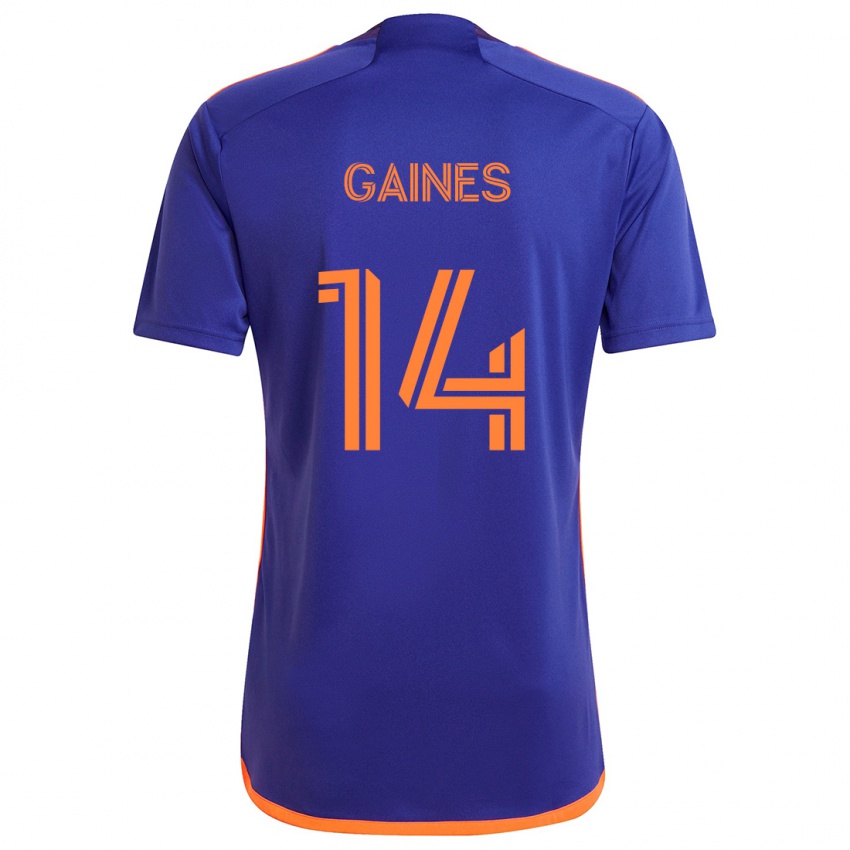 Niño Camiseta Mckinze Gaines #14 Púrpura Naranja 2ª Equipación 2024/25 La Camisa Argentina