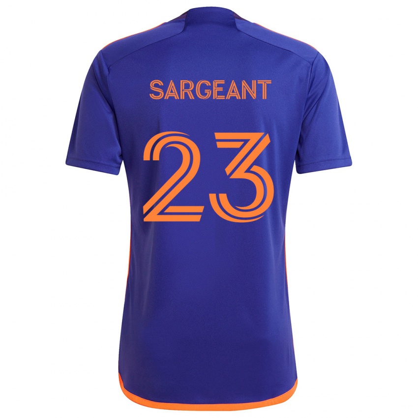 Niño Camiseta Kieran Sargeant #23 Púrpura Naranja 2ª Equipación 2024/25 La Camisa Argentina