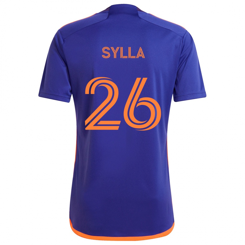 Niño Camiseta Ousmane Sylla #26 Púrpura Naranja 2ª Equipación 2024/25 La Camisa Argentina