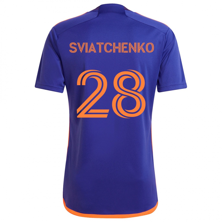 Niño Camiseta Erik Sviatchenko #28 Púrpura Naranja 2ª Equipación 2024/25 La Camisa Argentina