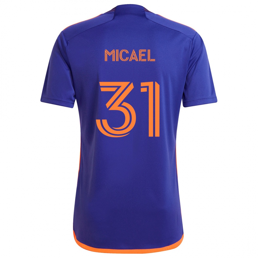 Niño Camiseta Micael #31 Púrpura Naranja 2ª Equipación 2024/25 La Camisa Argentina