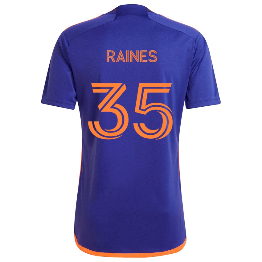 Niño Camiseta Brooklyn Raines #35 Púrpura Naranja 2ª Equipación 2024/25 La Camisa Argentina