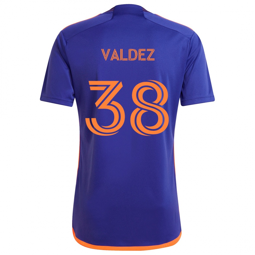 Niño Camiseta Xavier Valdez #38 Púrpura Naranja 2ª Equipación 2024/25 La Camisa Argentina