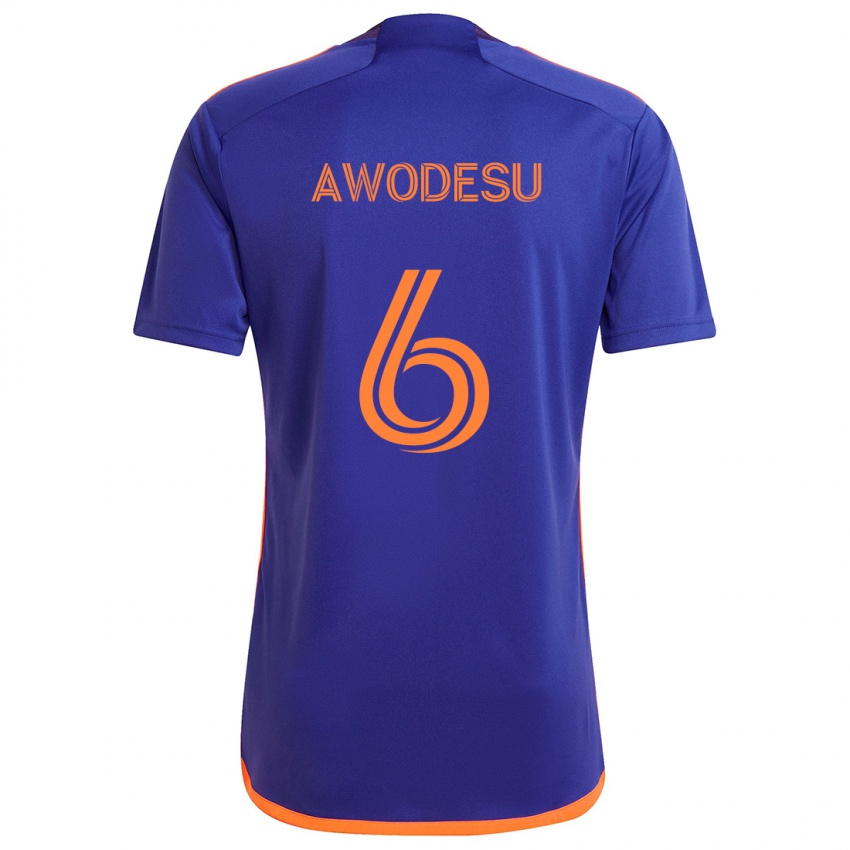 Niño Camiseta Femi Awodesu #6 Púrpura Naranja 2ª Equipación 2024/25 La Camisa Argentina