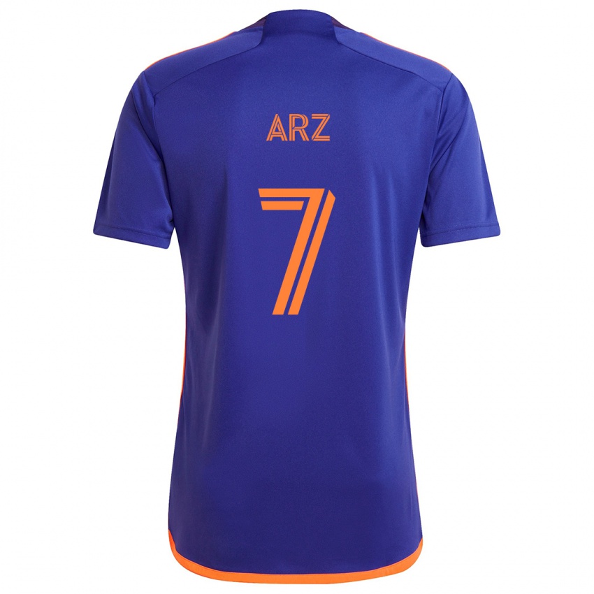 Niño Camiseta Exon Arzú #7 Púrpura Naranja 2ª Equipación 2024/25 La Camisa Argentina