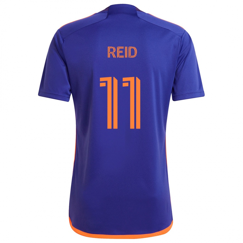 Niño Camiseta Isaiah Reid #11 Púrpura Naranja 2ª Equipación 2024/25 La Camisa Argentina