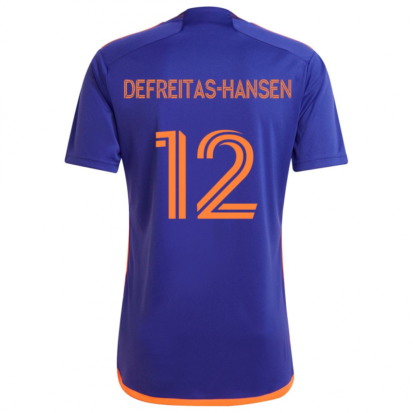 Niño Camiseta Nicholas Defreitas-Hansen #12 Púrpura Naranja 2ª Equipación 2024/25 La Camisa Argentina