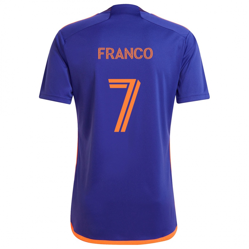 Niño Camiseta Iván Franco #7 Púrpura Naranja 2ª Equipación 2024/25 La Camisa Argentina