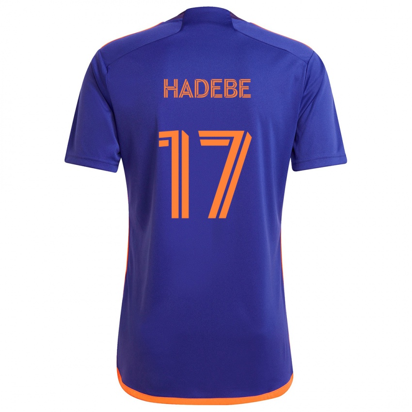 Niño Camiseta Teenage Hadebe #17 Púrpura Naranja 2ª Equipación 2024/25 La Camisa Argentina