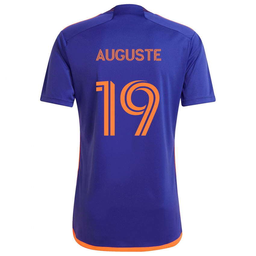 Niño Camiseta Charles Auguste #19 Púrpura Naranja 2ª Equipación 2024/25 La Camisa Argentina