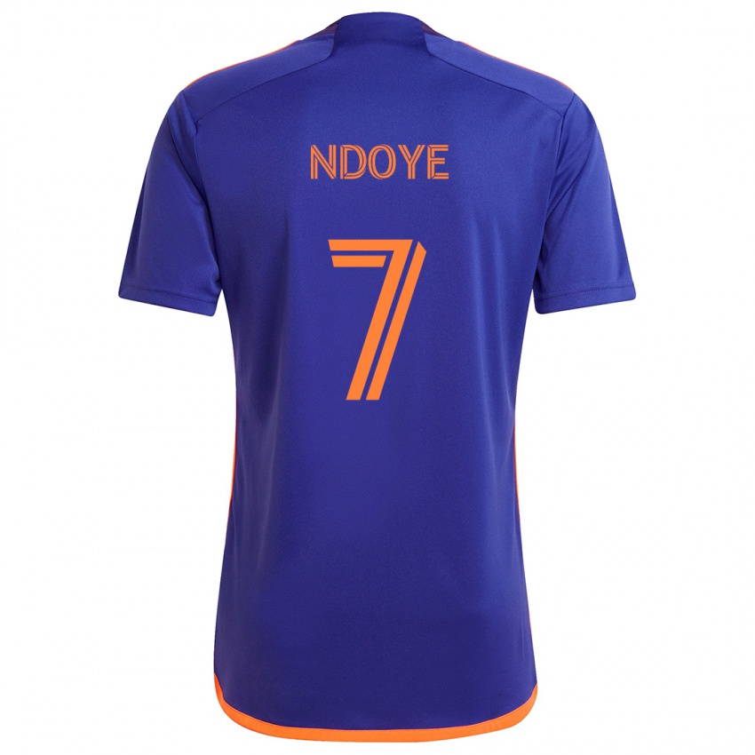 Niño Camiseta Papa Ndoye #7 Púrpura Naranja 2ª Equipación 2024/25 La Camisa Argentina