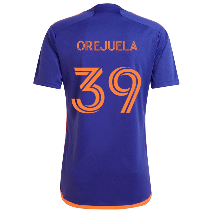 Niño Camiseta Jesus Orejuela #39 Púrpura Naranja 2ª Equipación 2024/25 La Camisa Argentina