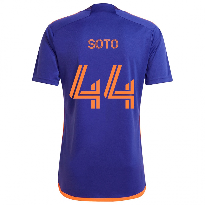 Niño Camiseta Ezekiel Soto #44 Púrpura Naranja 2ª Equipación 2024/25 La Camisa Argentina