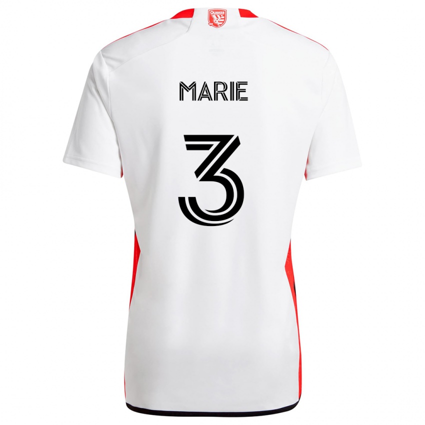 Niño Camiseta Paul Marie #3 Blanco Rojo 2ª Equipación 2024/25 La Camisa Argentina