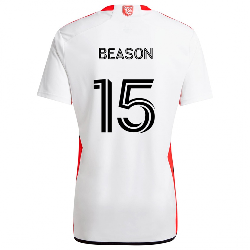 Niño Camiseta Tanner Beason #15 Blanco Rojo 2ª Equipación 2024/25 La Camisa Argentina