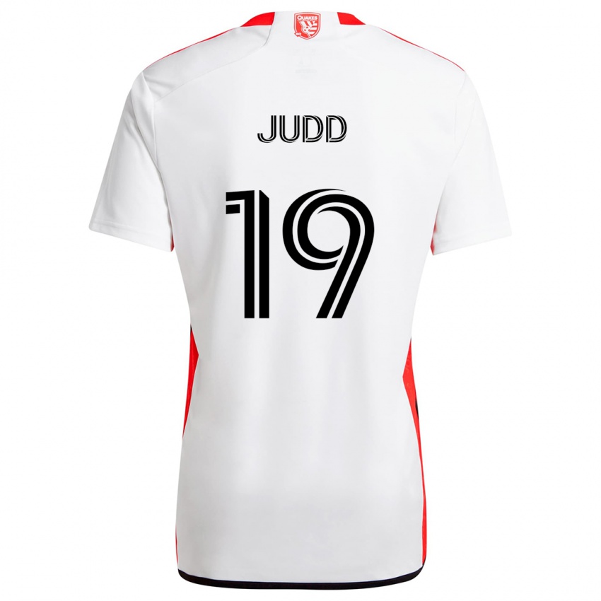 Niño Camiseta Preston Judd #19 Blanco Rojo 2ª Equipación 2024/25 La Camisa Argentina