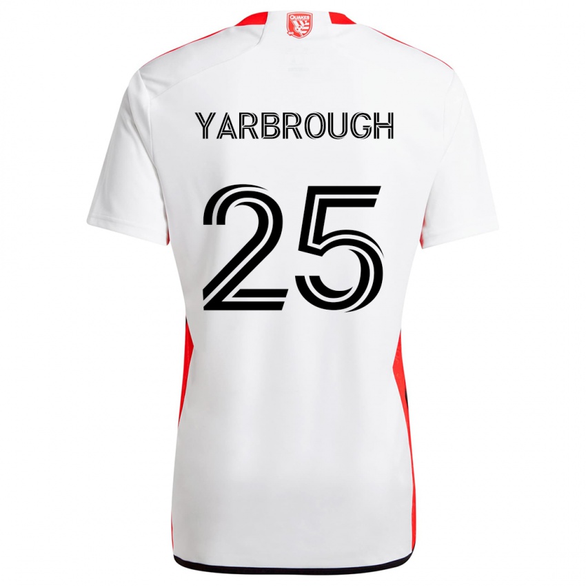 Niño Camiseta William Yarbrough #25 Blanco Rojo 2ª Equipación 2024/25 La Camisa Argentina