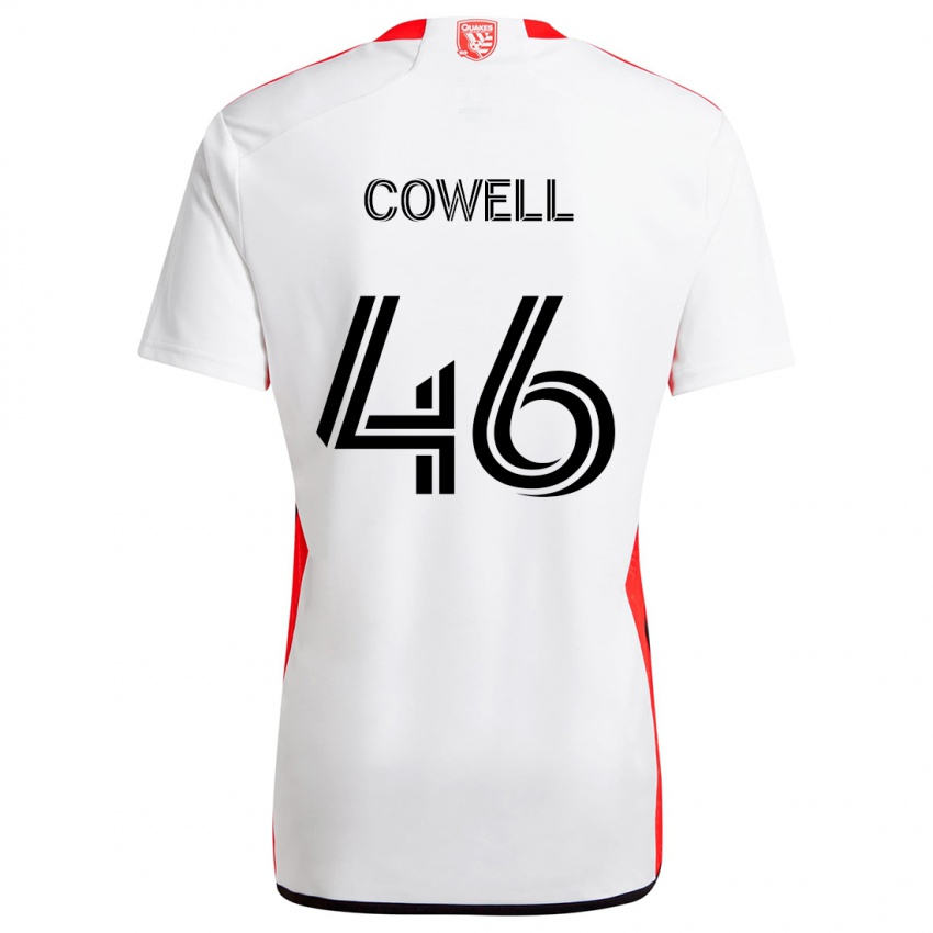 Niño Camiseta Chance Cowell #46 Blanco Rojo 2ª Equipación 2024/25 La Camisa Argentina