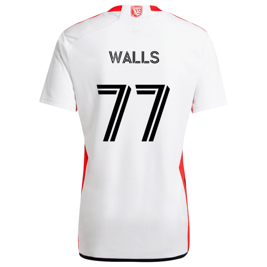 Niño Camiseta Casey Walls #77 Blanco Rojo 2ª Equipación 2024/25 La Camisa Argentina