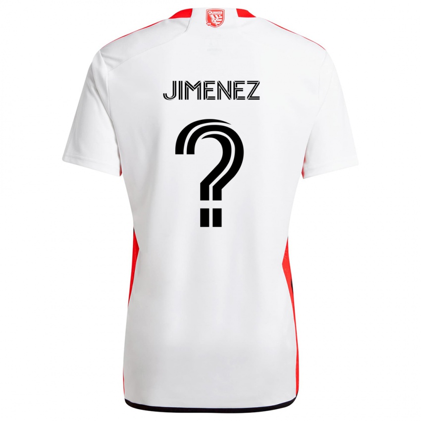 Niño Camiseta Kevin Jimenez #0 Blanco Rojo 2ª Equipación 2024/25 La Camisa Argentina