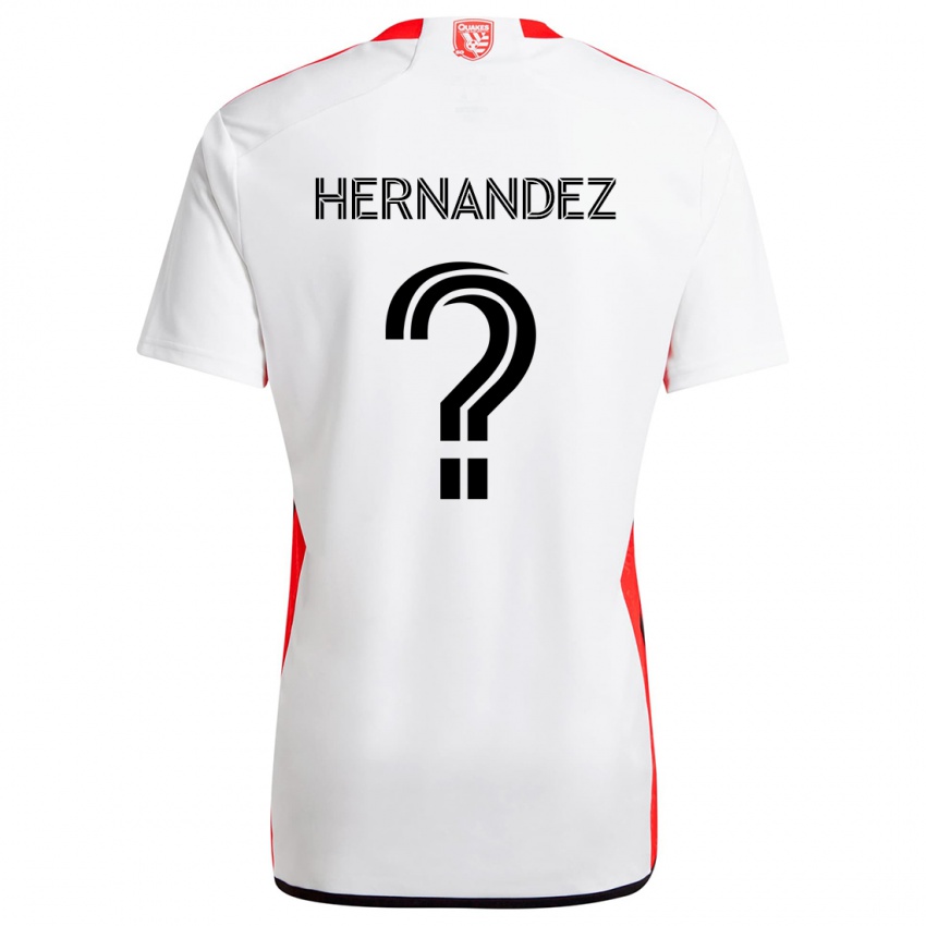 Niño Camiseta Oliver Hernandez #0 Blanco Rojo 2ª Equipación 2024/25 La Camisa Argentina