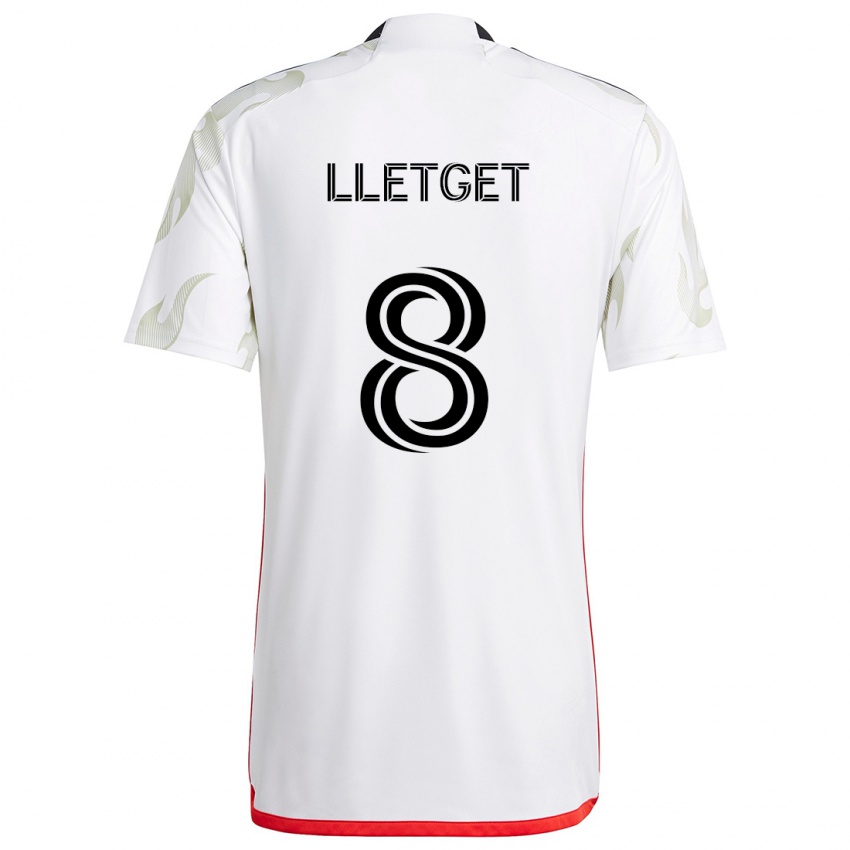 Niño Camiseta Sebastian Lletget #8 Blanco Rojo Negro 2ª Equipación 2024/25 La Camisa Argentina