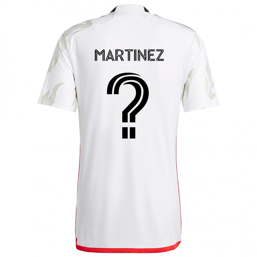 Niño Camiseta Jonathan Martinez #0 Blanco Rojo Negro 2ª Equipación 2024/25 La Camisa Argentina