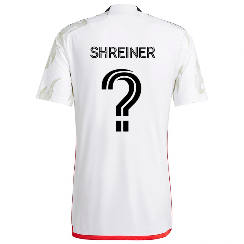 Niño Camiseta Luke Shreiner #0 Blanco Rojo Negro 2ª Equipación 2024/25 La Camisa Argentina