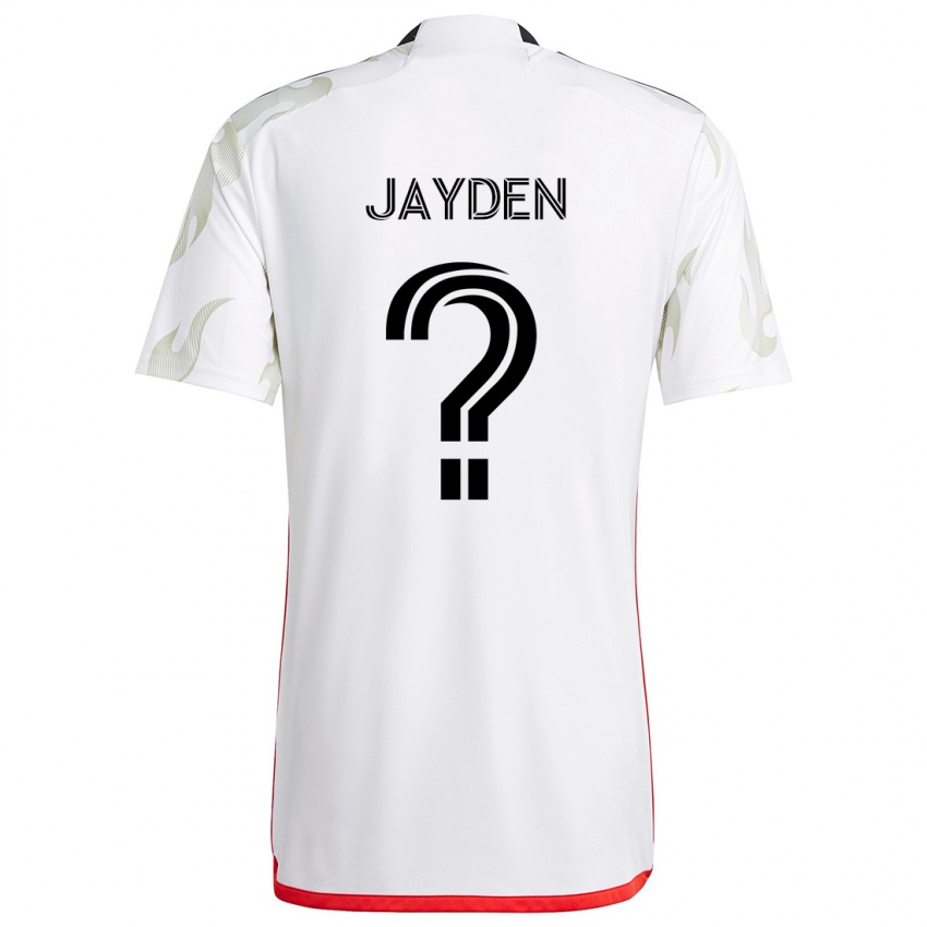 Niño Camiseta Rus Jayden #0 Blanco Rojo Negro 2ª Equipación 2024/25 La Camisa Argentina