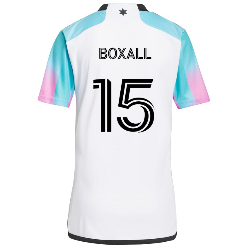 Niño Camiseta Michael Boxall #15 Blanco Azul Negro 2ª Equipación 2024/25 La Camisa Argentina